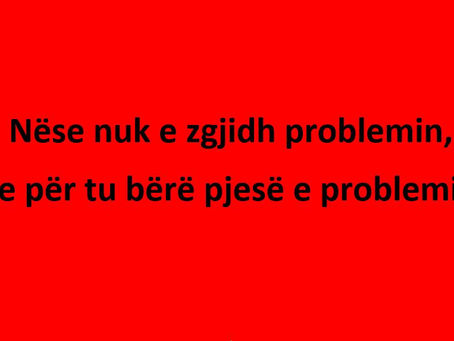 Nëse nuk e zgjidh problemin, atëherë ke për tu bërë pjesë e problemit.
