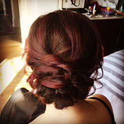 Bride's wedding up-do