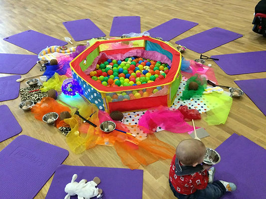 My little boy helping me set up for senory play