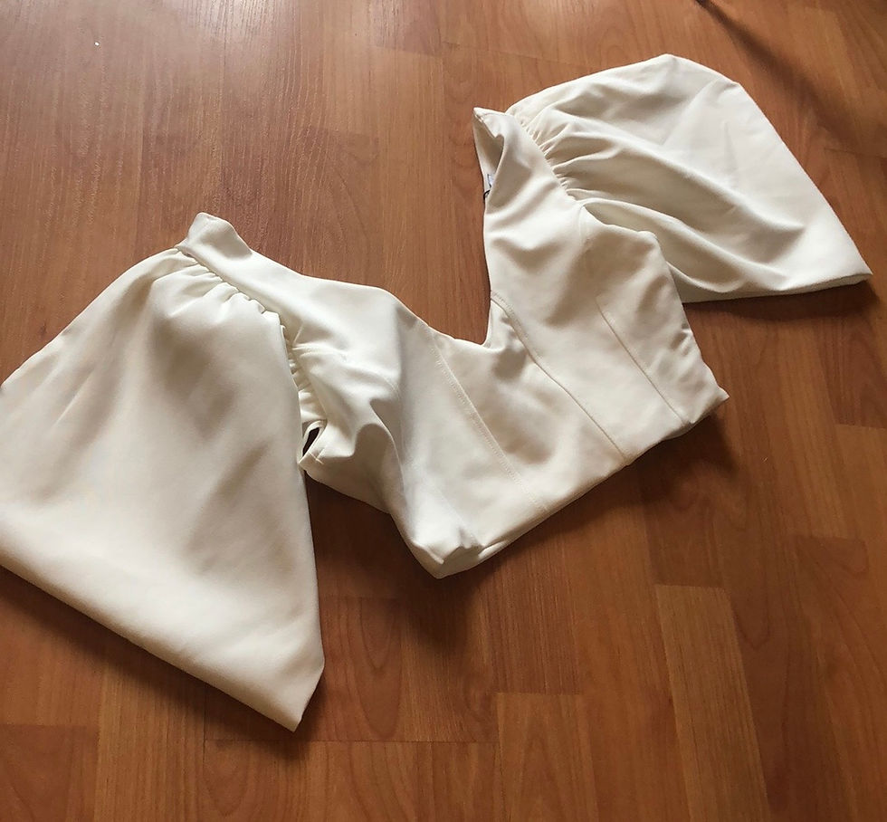 Thumbnail: Puff sleeve corset top