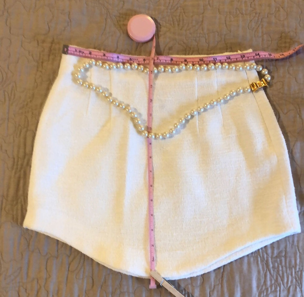Thumbnail: Textured white mini skirt 