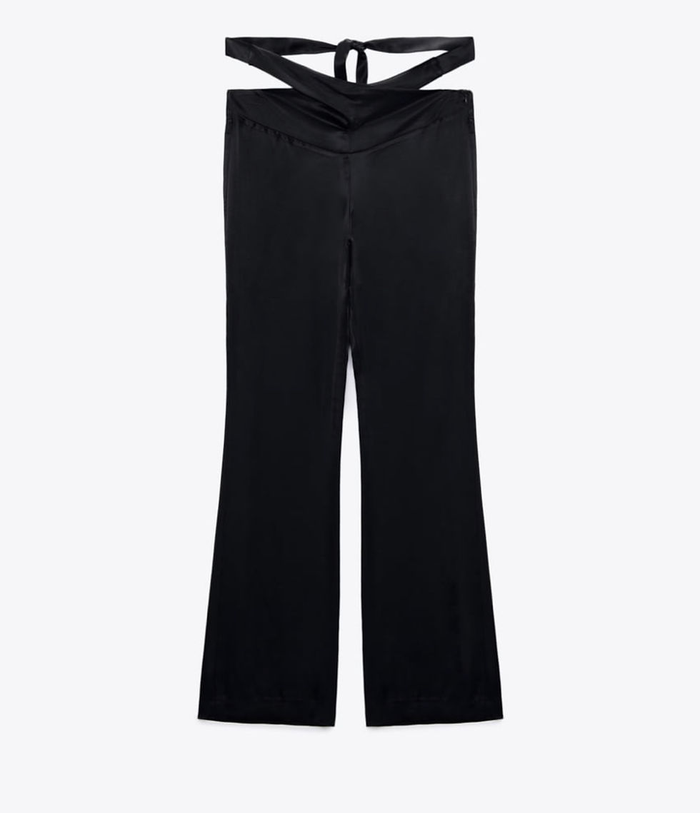 Thumbnail: High waisted self tie cutout pant 
