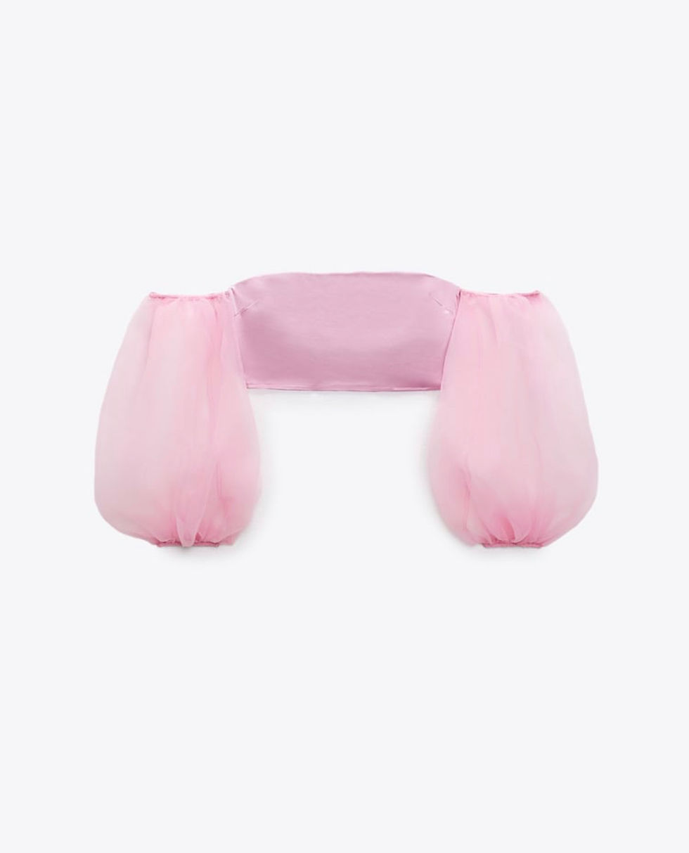 Thumbnail: Pink organza sleeve top