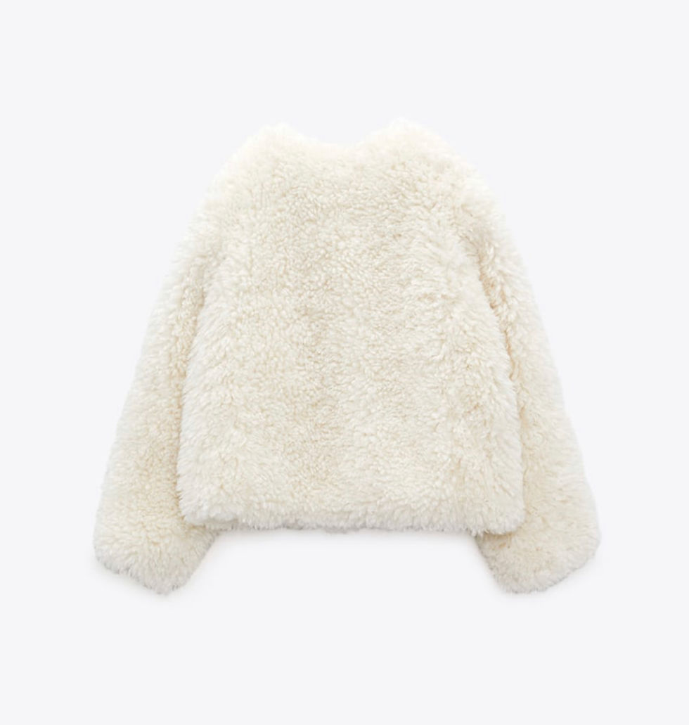 Thumbnail: White faux fur jacket 