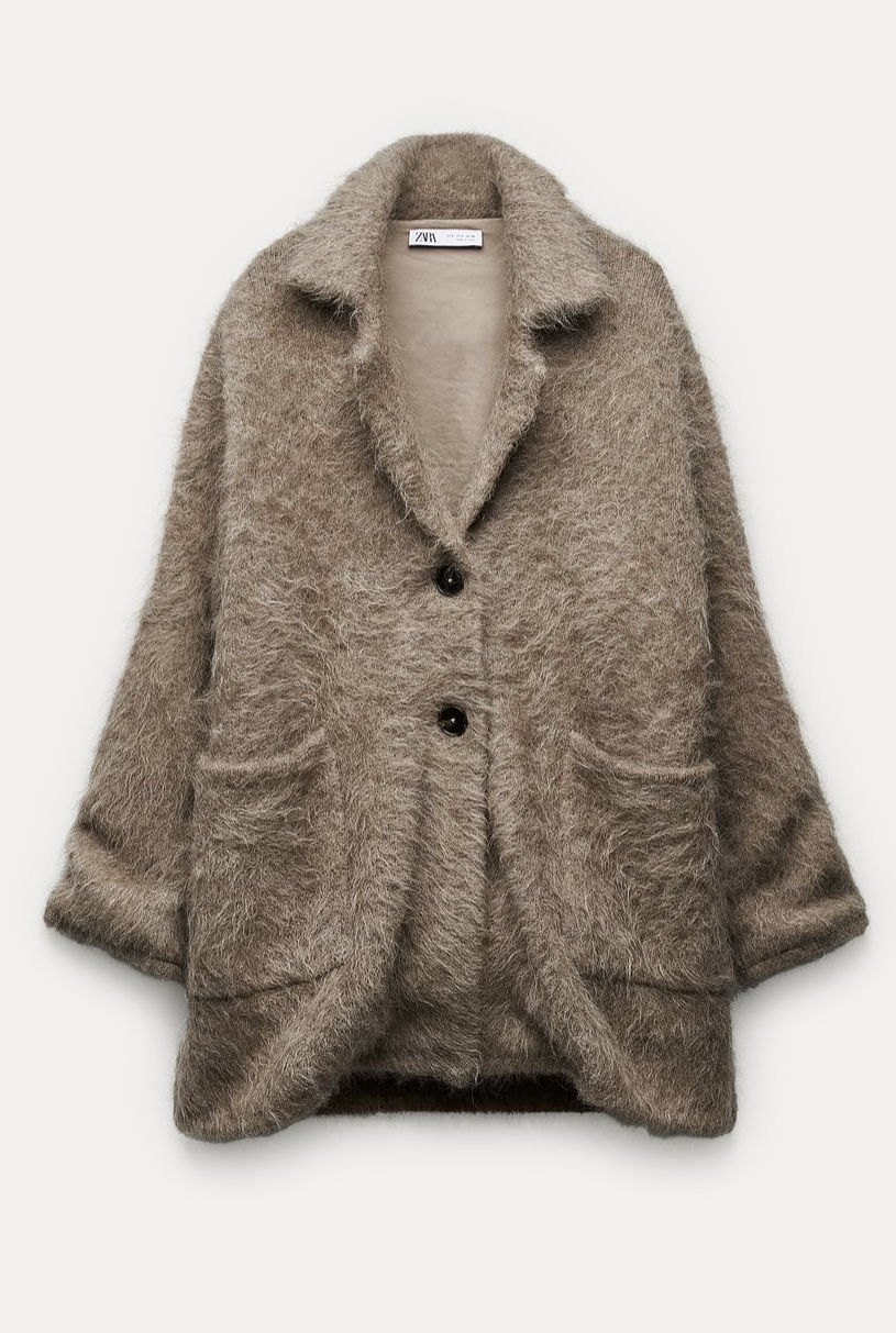 Thumbnail: ALPACA CROP KNIT COAT