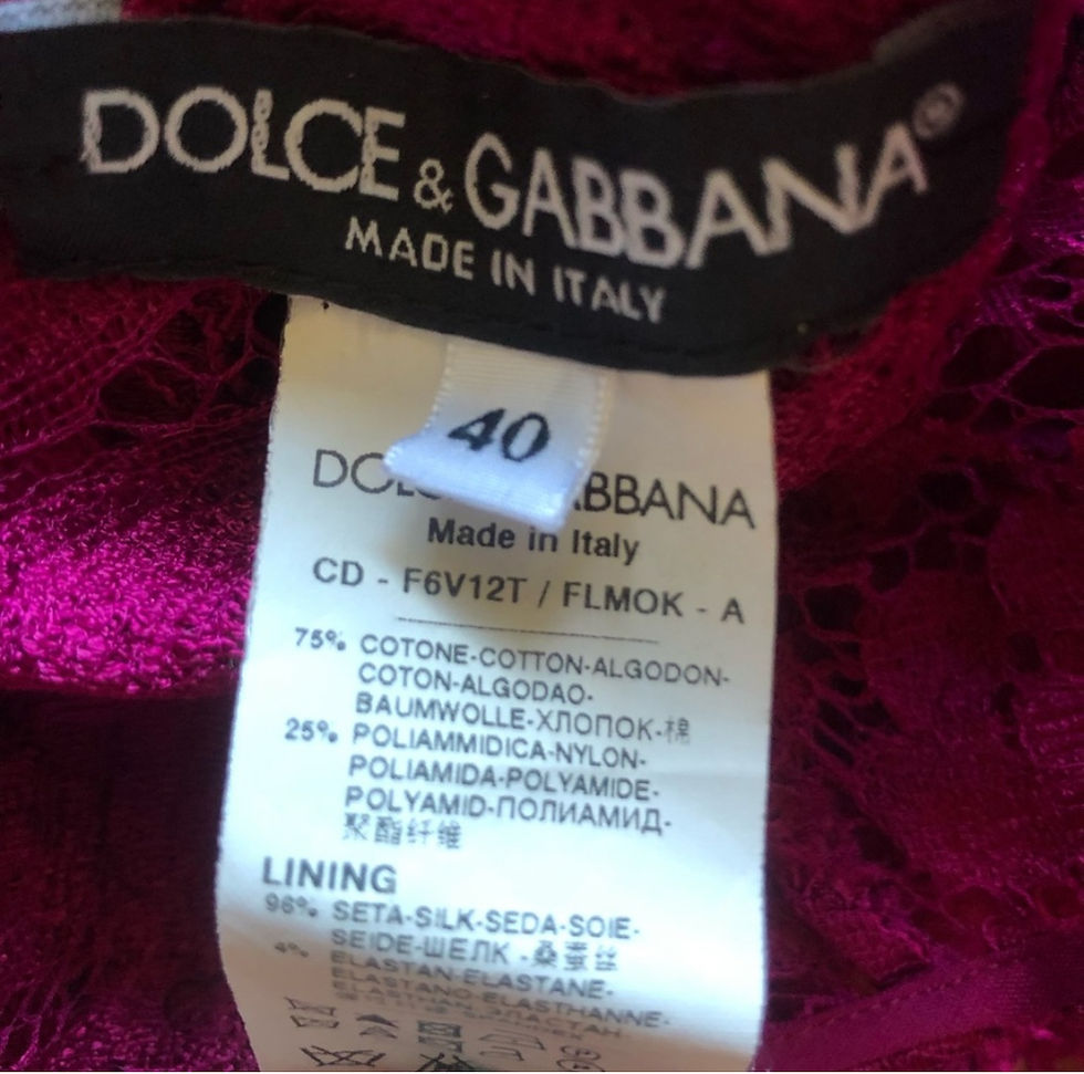 Thumbnail: Dolce and Gabbana magenta pink lace sleeveless dress with silk slip (separate