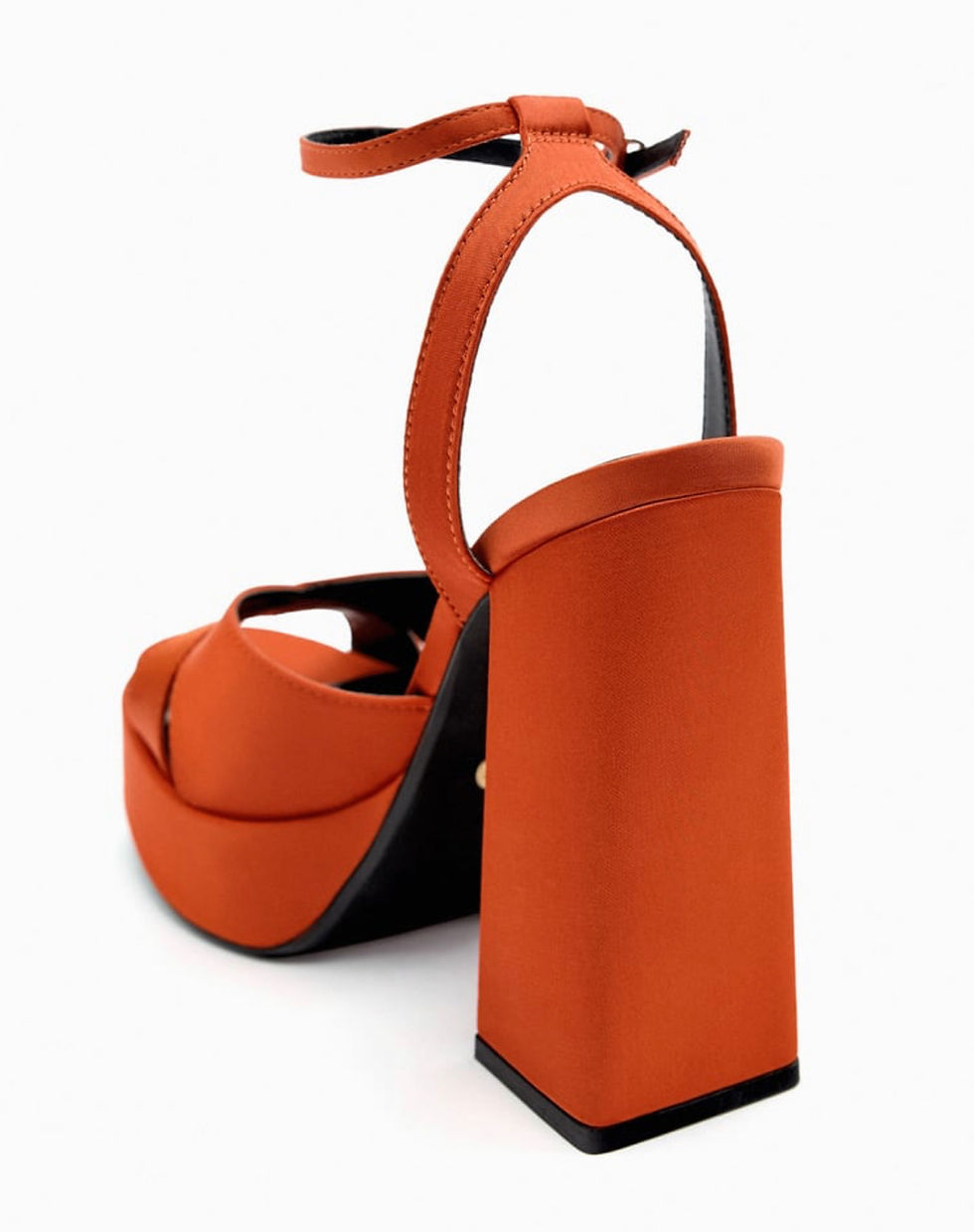 Thumbnail: Chunky fabric platform sandals orange