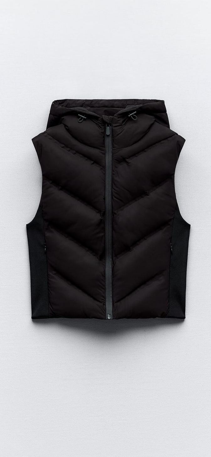 Thumbnail: Water repellent puffer vest Black