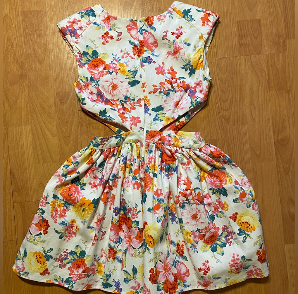 Thumbnail: Floral cutout  tea time dress 