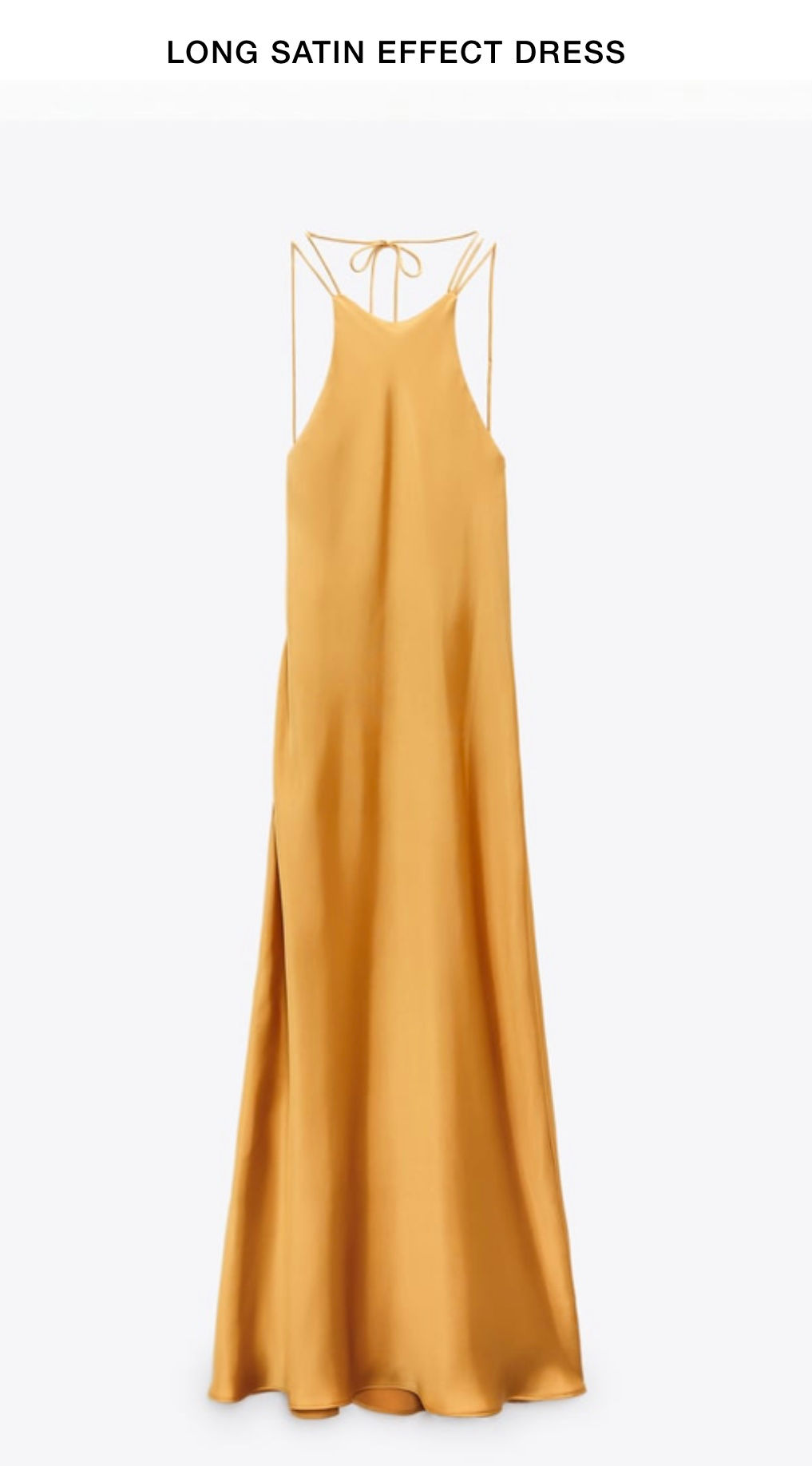 Golden halter long dress