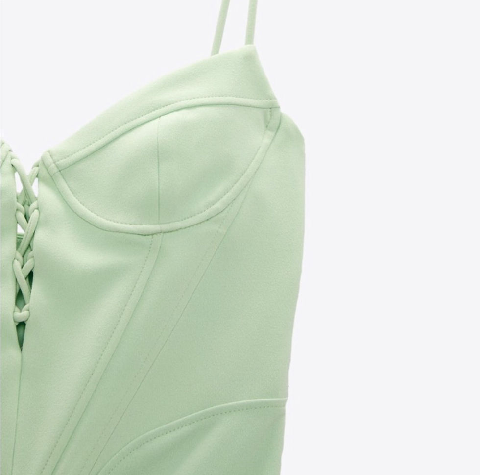 Thumbnail: Mint corset mini dress 