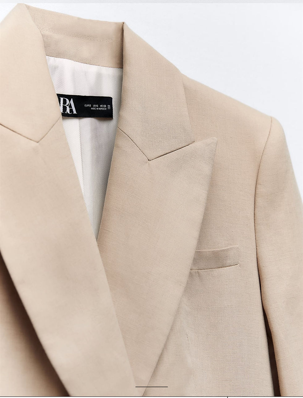 Thumbnail: LINEN BLEND DOUBLE BREASTED BLAZER sand