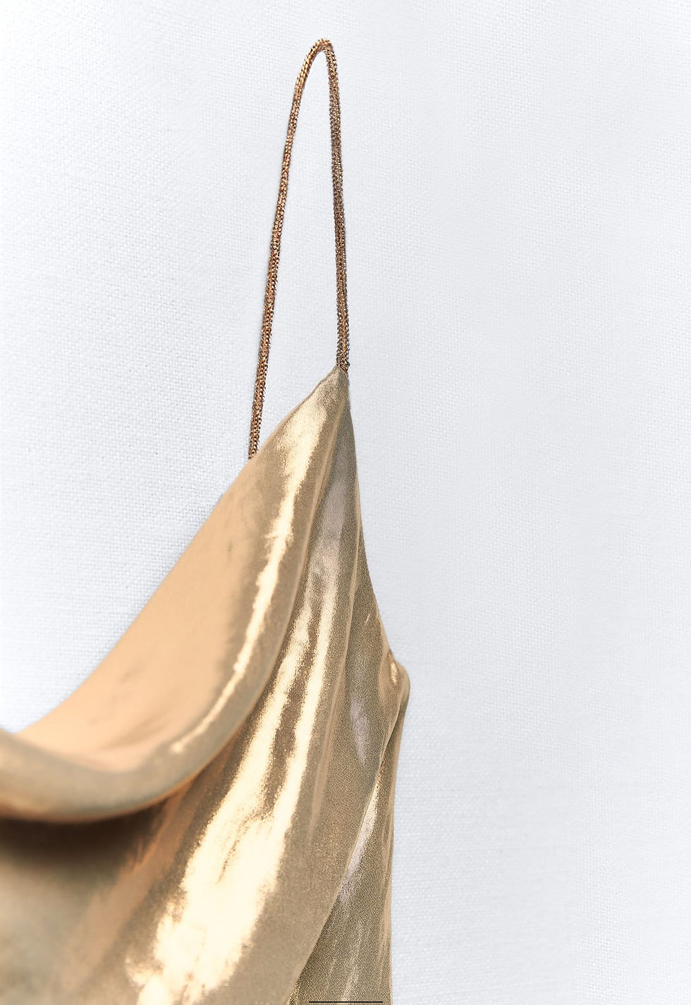Thumbnail: METALLIC RHINESTONE STRAPPY MINI DRESS gold