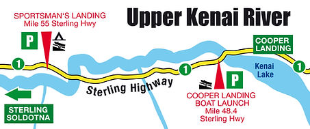 Boatman's Upper Kenai River Boat Launch Map
