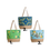 Thumbnail: Fabric Beach Bag with Lemon Print Jute Base