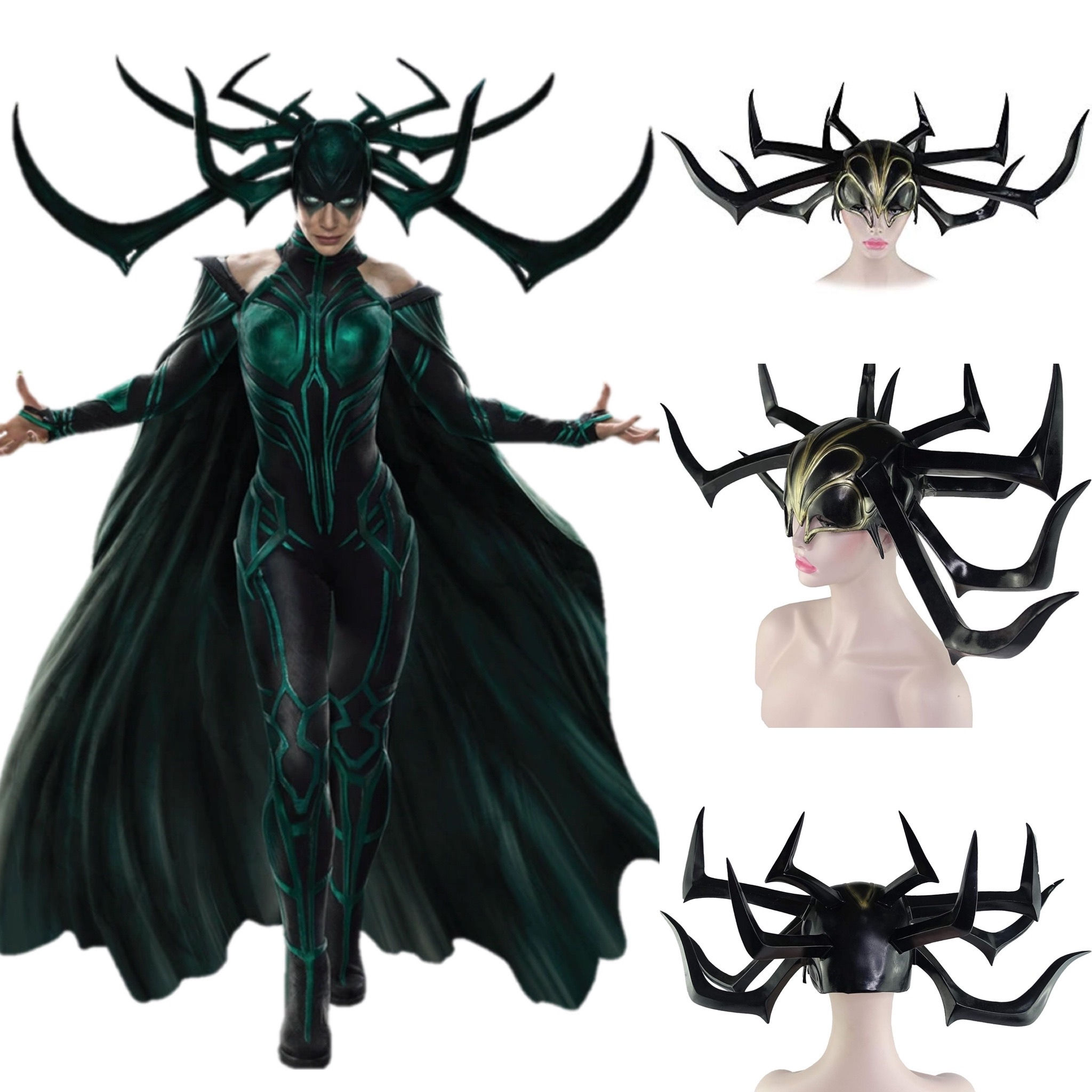 CASCO HELA THOR COSPLAY CUERNOS SUPERHEROES Y VILLANOS VENGADORES