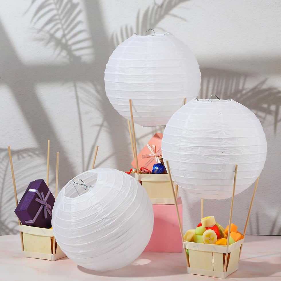 Miniatura: 4 PACK CENTRO DE MESA GLOBO AEROSTATICO BABY SHOWER REVELACION BODAS DESPEDIDAS
