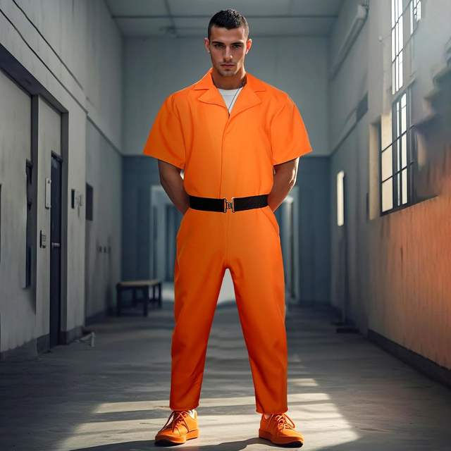 REO PRISIONERO ANARANJADO MANGA CORTA NARANJA CARCEL 