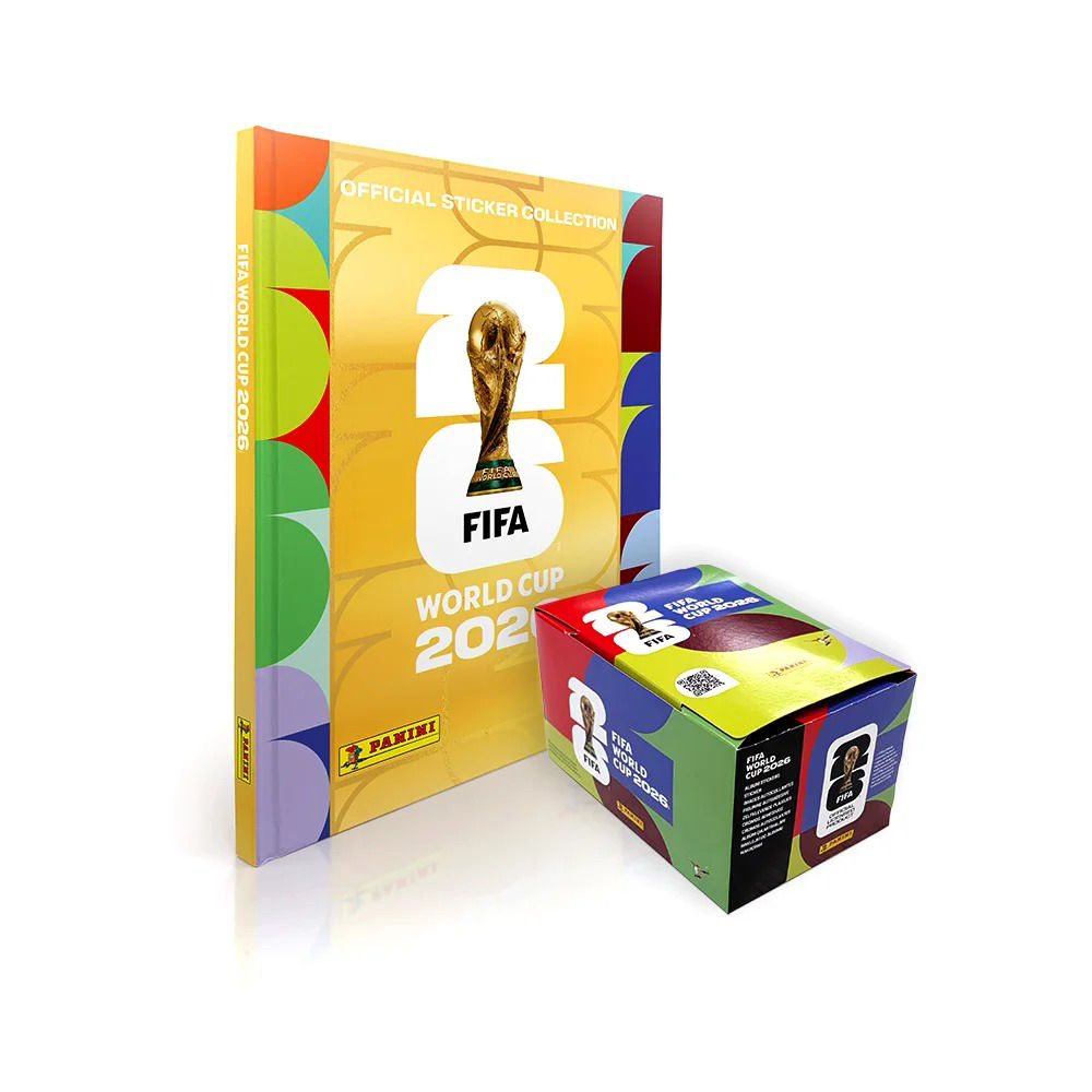 COMBO ALBUM PANINI TAPA DURA GOLD Y CUBO MUNDIAL DE FUTBOL WORLD CUP 2026