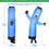 Miniatura: DISFRAZ BAILARIN CELESTE ADULTO UNISEX INFLABLE SKY DANCER