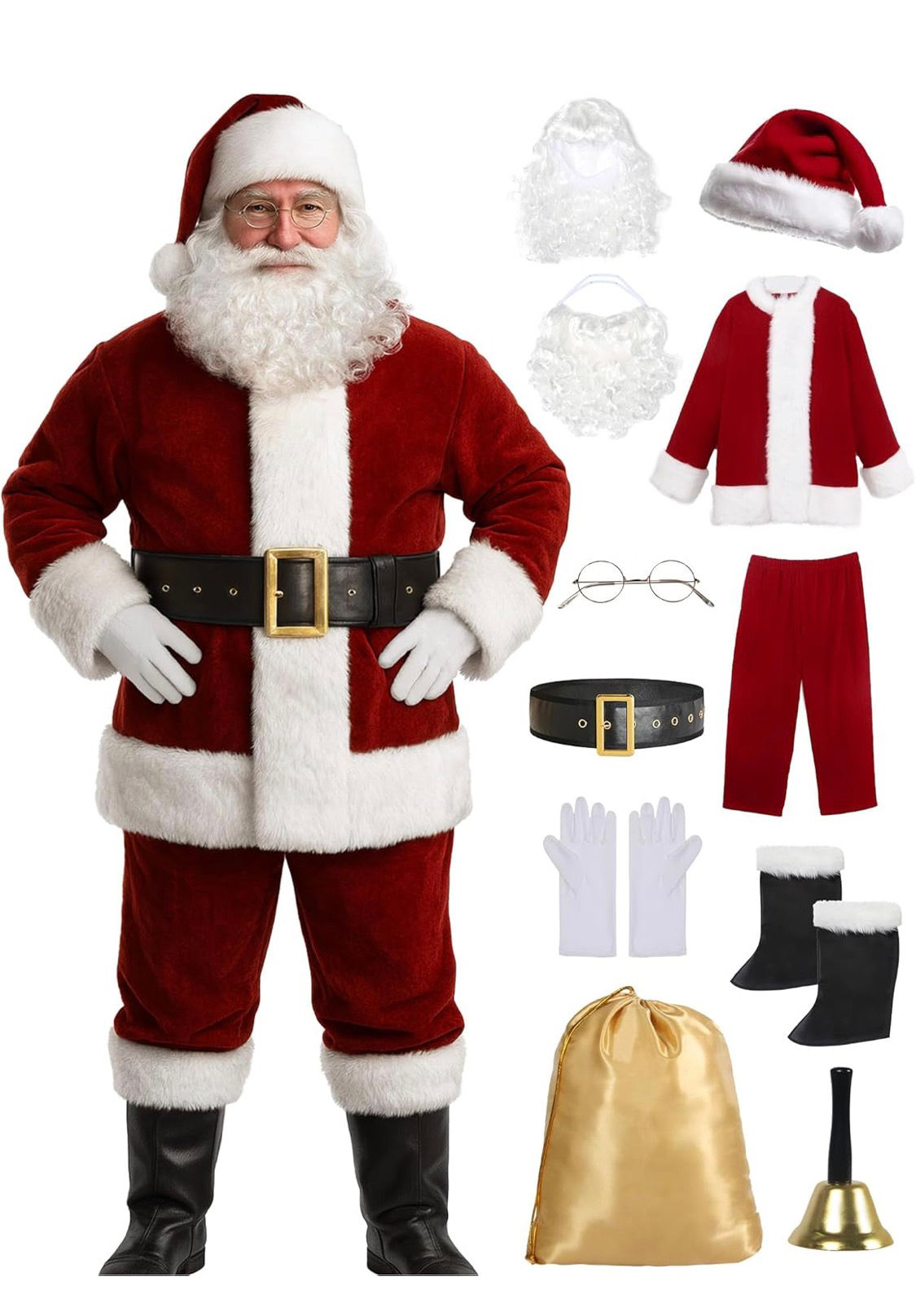 DISFRAZ SANTA CLAUS TRAJE COLACHO DELUXE