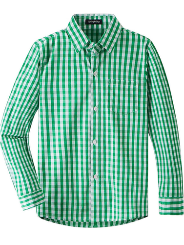 CAMISA VAQUERA CUADRITOS VERDE BLANCO NIÑO NIÑA UNISEX 
