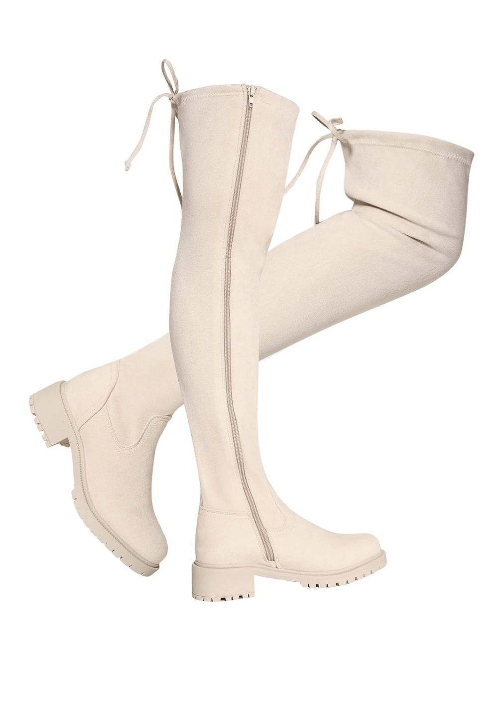 Miniatura: BOTAS BEIGE GAMUZA ALTAS