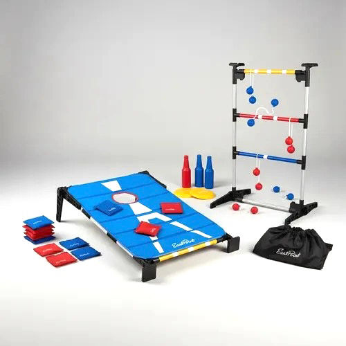 Miniatura: JUEGO 3 EN 1 CONRHOLE DISCOS VOLADORES CON BOTELLAS Y LANZAR BOLAS