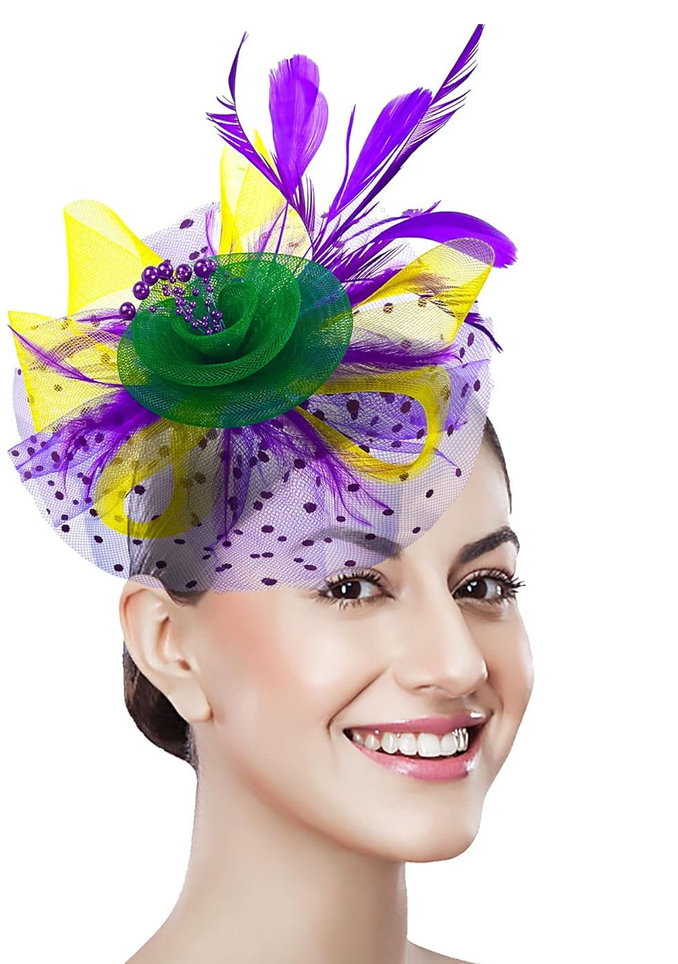 Miniatura: TOCADO MARDI GRAS PLUMAS