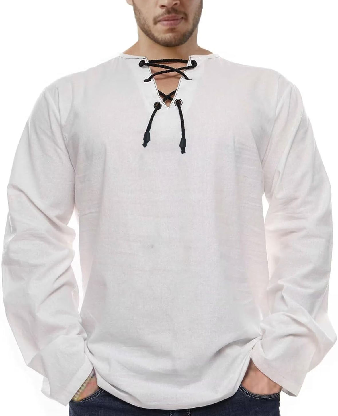 CAMISA MANTA MEDIEVAL CORDON VICTORIANO PIRATA