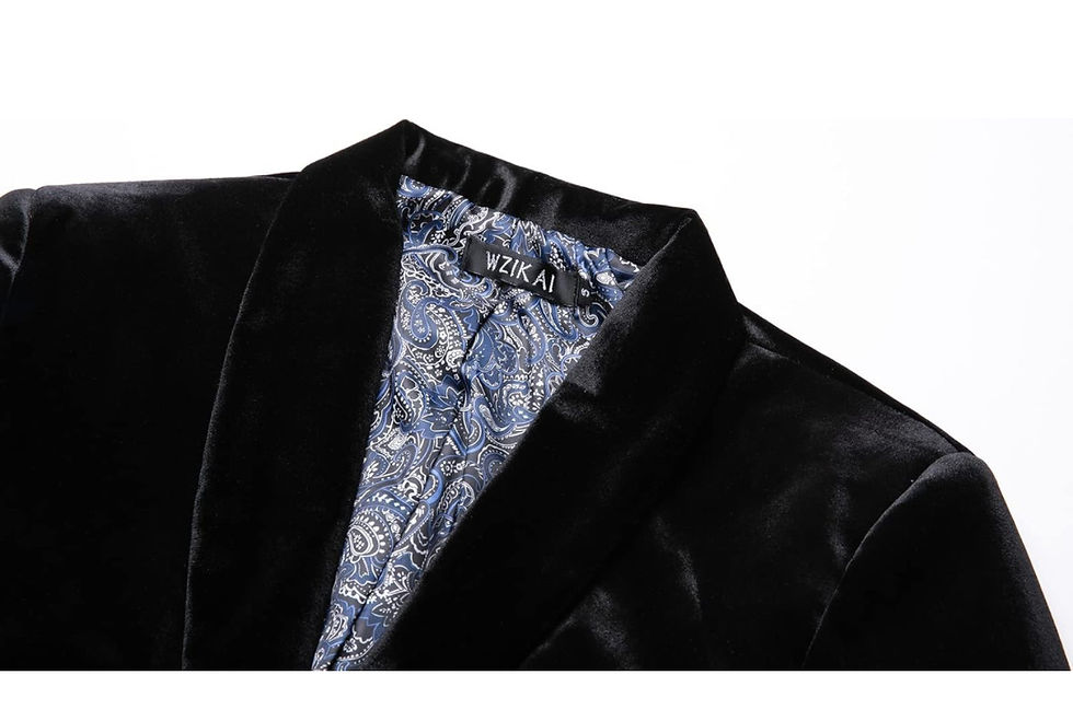 Miniatura: SACO TERCIOPELO NEGRO ELEGANTE CHAQUETA BLAZER BRIDEGERTON