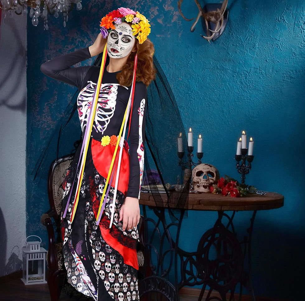 Miniatura: DISFRAZ CATRINA MEXICANA DIA DE MUERTOS