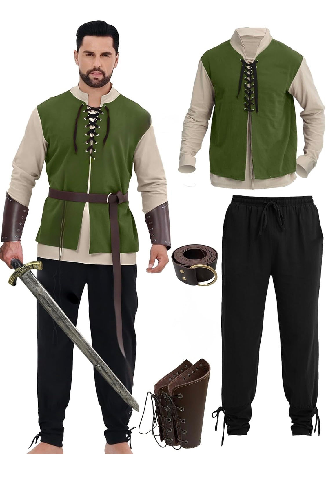 DISFRAZ RENACENTISTA MEDIEVAL CABALLERO MOSQUETERO