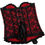 Miniatura: CORSET ROJO ENCAJE NEGRO CON HILO