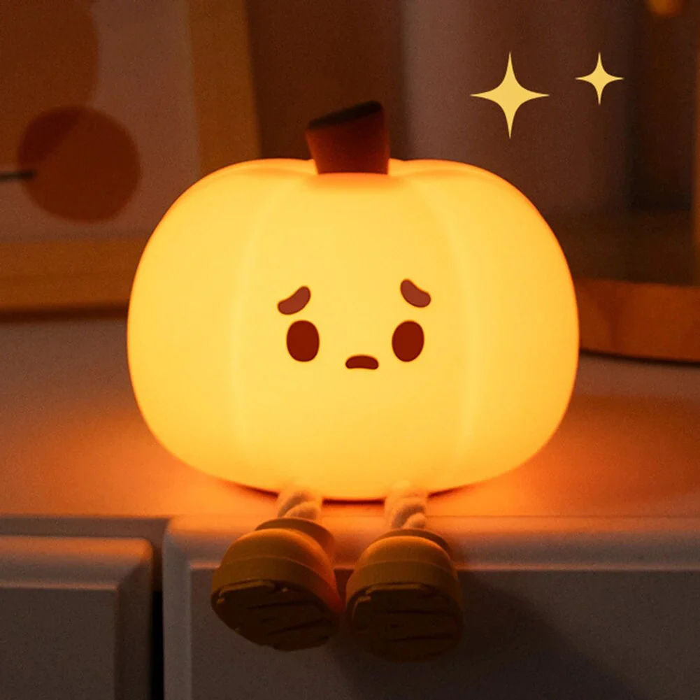 LAMPARA CALABACITA PARA ESCRITORIO CALABAZA LED PUMPKIN LUMINOSO