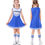Miniatura: DISFRAZ PORRISTA NIÑA TEEN AZUL CHEERS