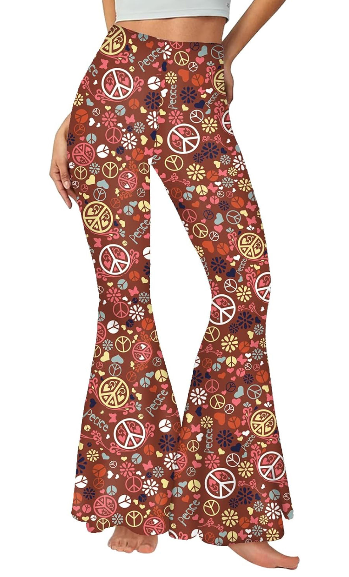 PANTALON HIPPIE PAZ Y AMOR 70s RETRO