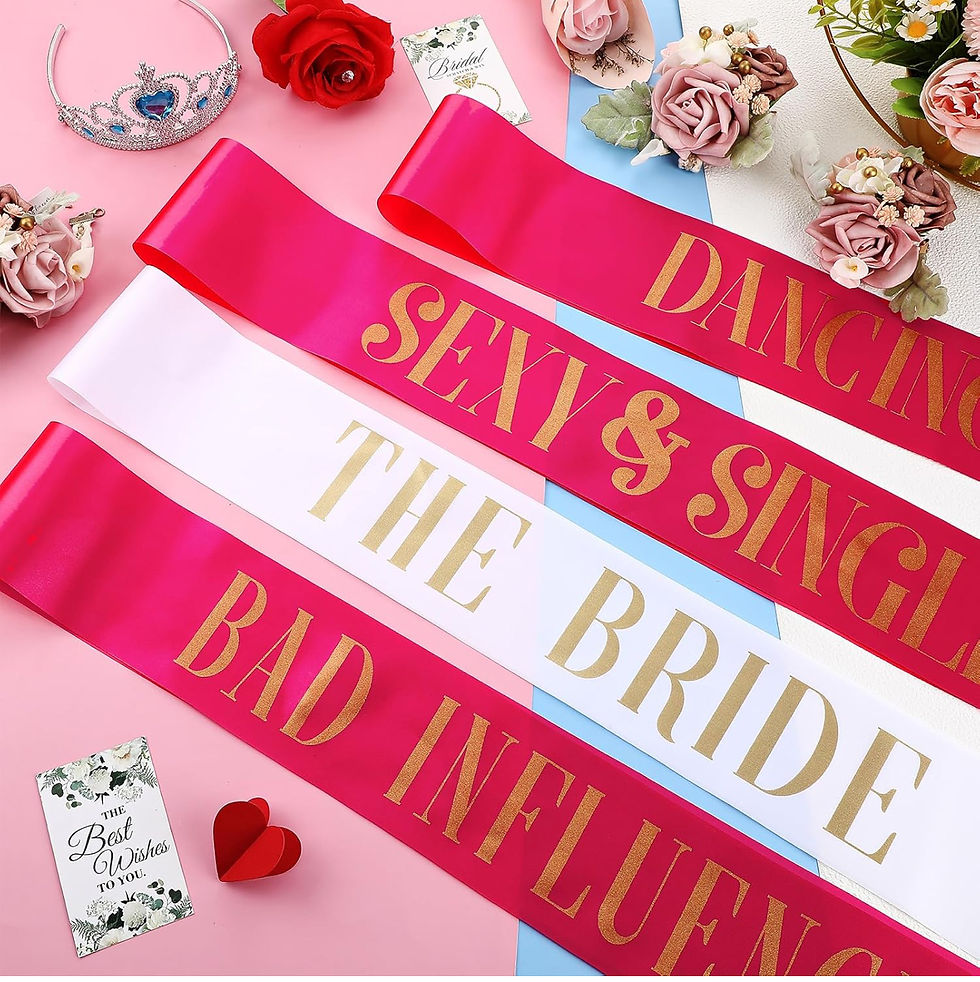 Miniatura: SET CINTAS DESPEDIDA DE SOLTERA BRIDE BODAS