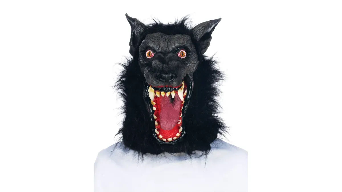MASCARA HOMBRE LOBO DELUXE LATEX Y PELO