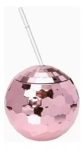 Miniatura: VASO BOLA DISCO CON PAJILLA