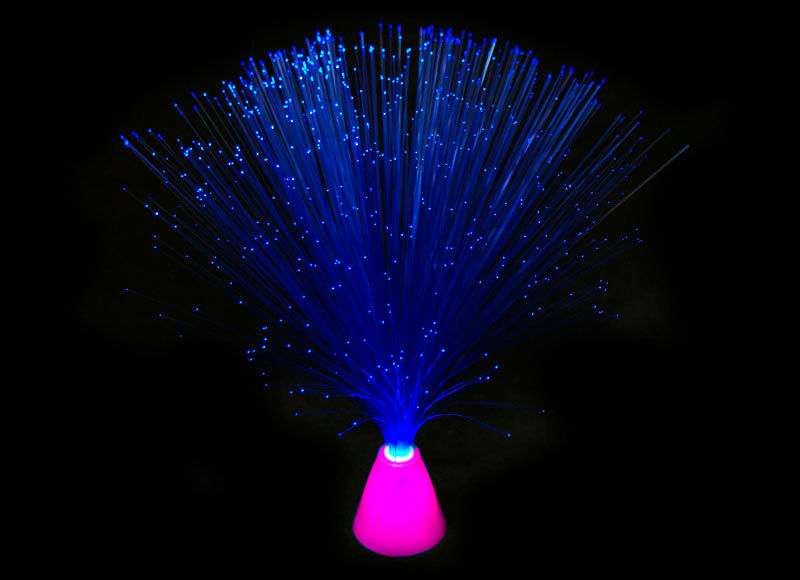 LAMPARA FIBRA OPTICA BASE ROSADA