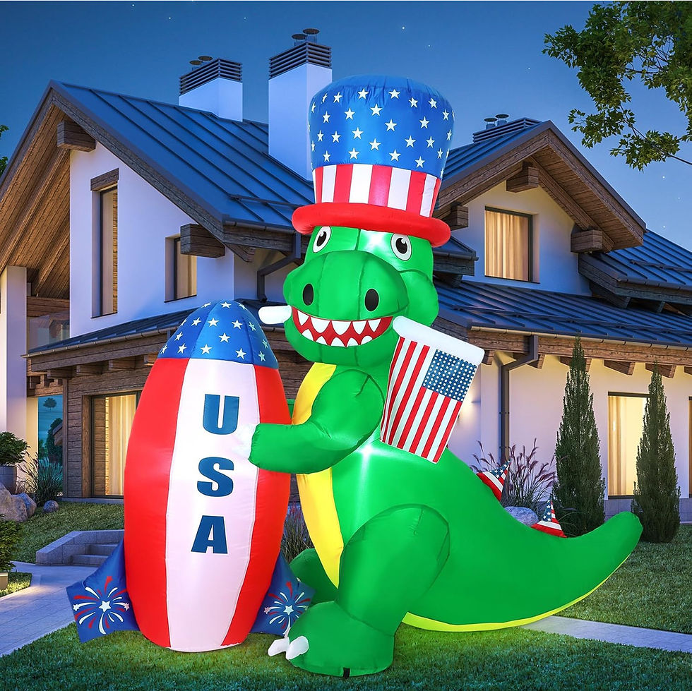 Miniatura: DINOSAURIO INFLABLE PATRIOTICO USA AMERICANO ESTADOS UNIDOS 4 JULIO