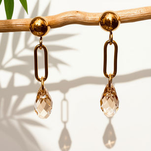 Boucles d'oreilles Gouttes - Champagne • 42 €
