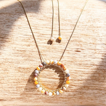 Collier Tissé - Nuances de Pierres • 78€