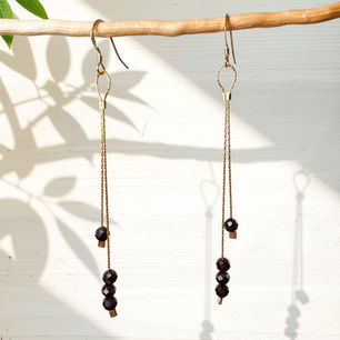 Boucles d'oreilles Pendantes - Noir • 52 €