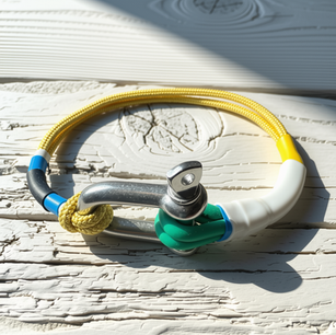 Bracelet soie.
Manille en acier Inoxydable réalisée à l'atelier Paarot