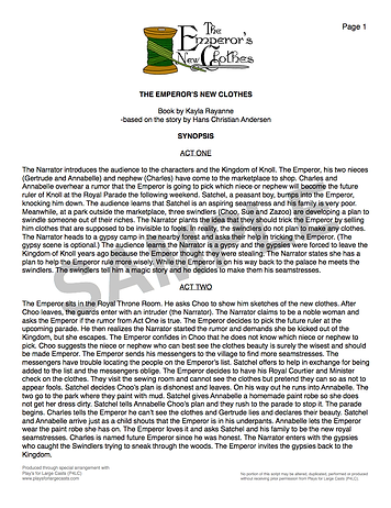 The Emperor S New Clothes Play Script