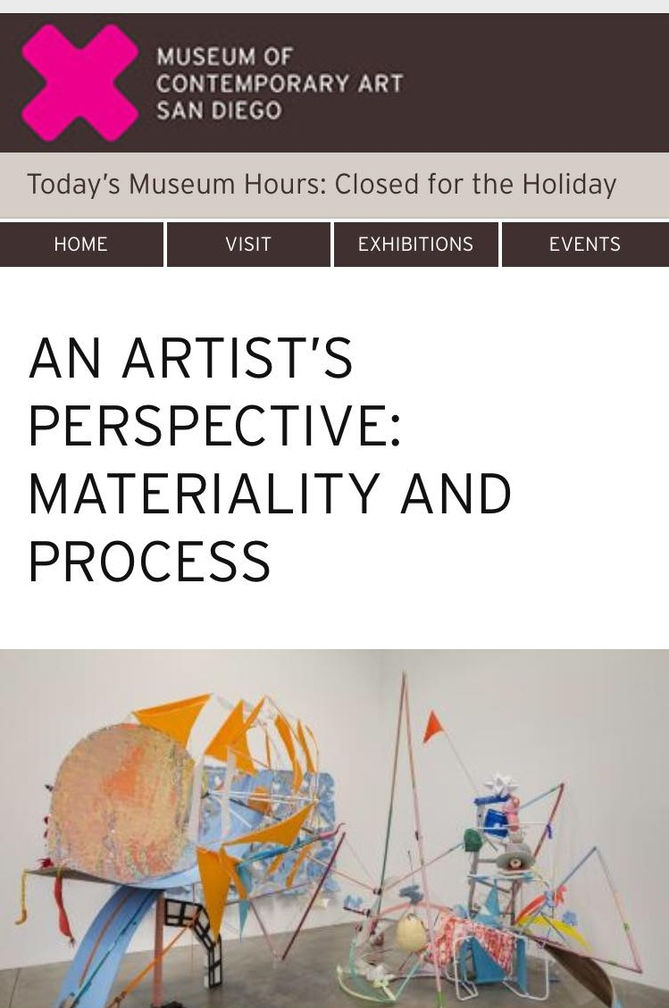 An Artist´s perspective: Materiality and process / MCASD