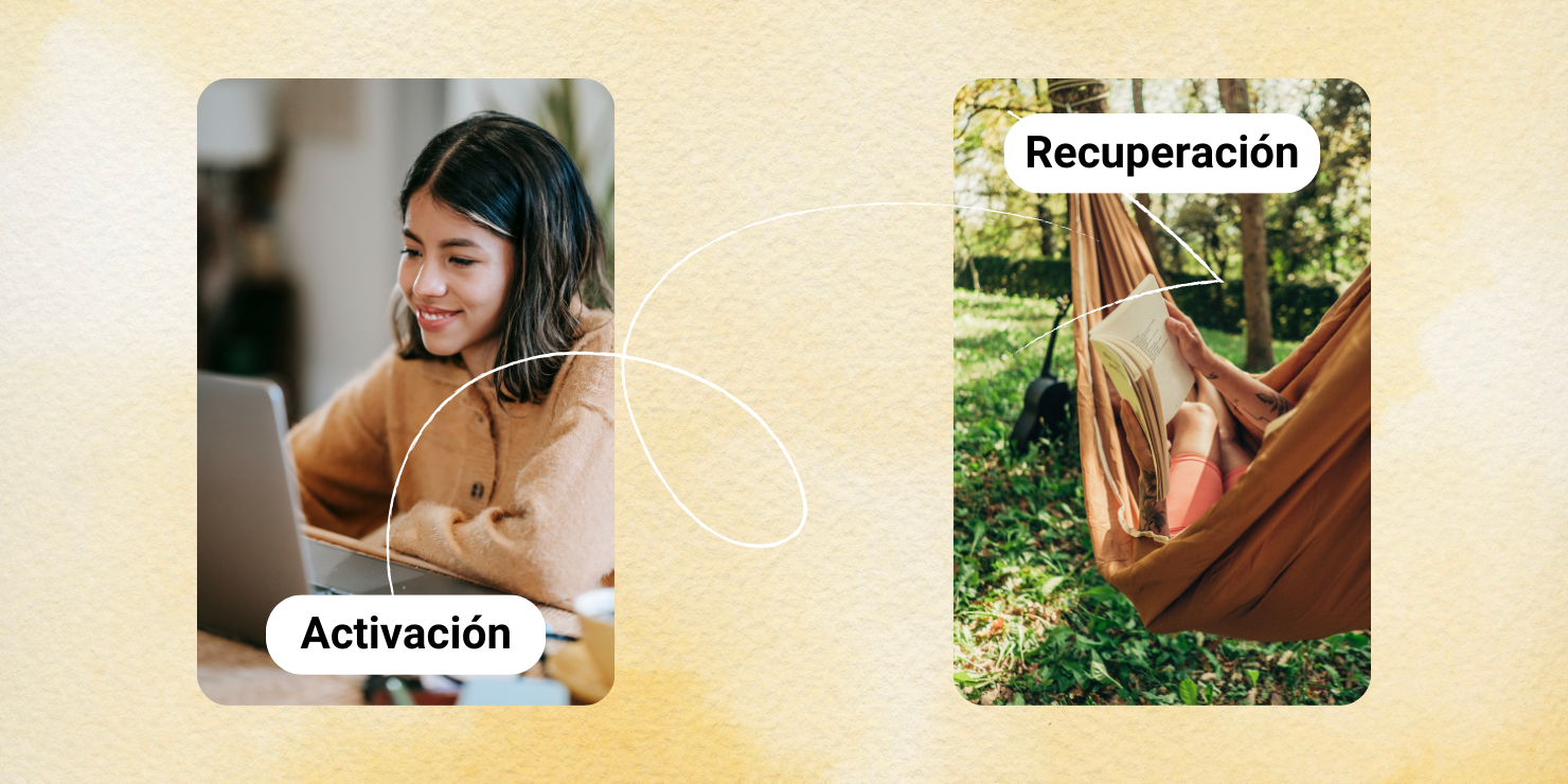 Persona trabajando vs recuperándose