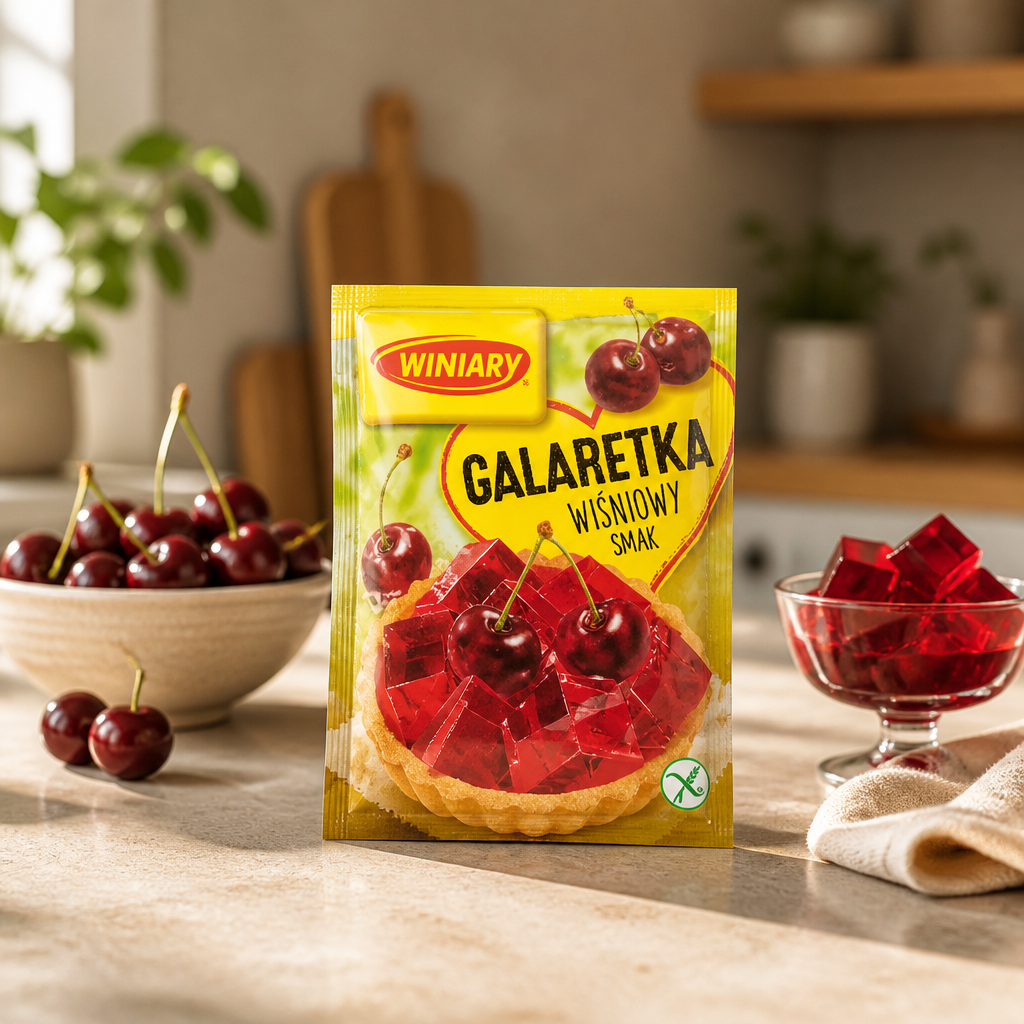 Winiary – Galaretka wiśniowy smak - Sachet 71g